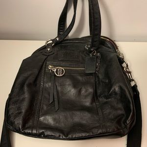 Black Coach Poppy crossbody bag